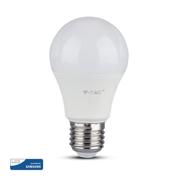 LED Λάμπα E27 A60 6.5W V-TAC PRO Samsung Chip 200° 806lm Φυσικό Λευκό 4000K - 256