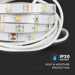 Σετ Εύκαμπτης Ταινίας LED 1.2m 2.8W με Αισθητήρα Κίνησης για Διπλό Κρεβάτι V-TAC IP65 Θερμό 3000K – 2550