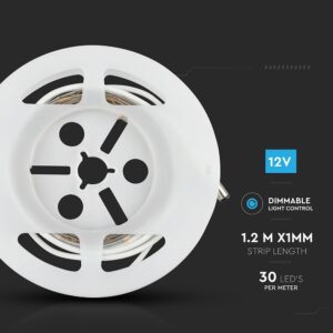 Σετ Εύκαμπτης Ταινίας LED 1.2m 2.8W με Αισθητήρα Κίνησης για Διπλό Κρεβάτι V-TAC IP65 Θερμό 3000K – 2550