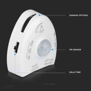 Σετ Εύκαμπτης Ταινίας LED 1.2m 2.8W με Αισθητήρα Κίνησης για Διπλό Κρεβάτι V-TAC IP65 Θερμό 3000K – 2550