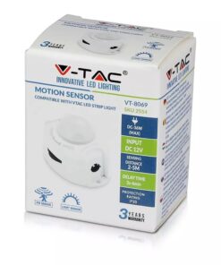Ανιχνευτής κίνησης 12V για LED ταινίες max 36W Λευκό V-TAC – 2554