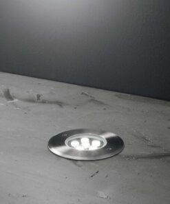 IDEAL LUX Χωνευτό Φωτιστικό Δαπέδου Κήπου FLOOR LED 6W 3000K IP67 Χρωμίου – 255668