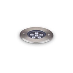 IDEAL LUX Χωνευτό Φωτιστικό Δαπέδου Κήπου FLOOR LED 6W 3000K IP67 Χρωμίου – 255668