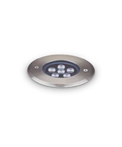 IDEAL LUX Χωνευτό Φωτιστικό Δαπέδου Κήπου FLOOR LED 6W 3000K IP67 Χρωμίου – 255668
