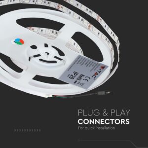 Σετ (2×5 μέτρα) Εύκαμπτης Ταινίας LED 4.8W V-TAC IP20 Πολύχρωμη RGB – 2630