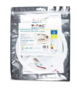 LED Ταινία 3.6W V-TAC Dimmable σε Σχήμα S 300lm/m Φυσικό 4000K 5 Μέτρα – 212560