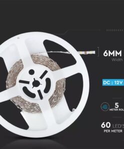 LED Ταινία 5W V-TAC Dimmable σε Σχήμα S 420lm/m Θερμό 3000K 5 Μέτρα – 212559