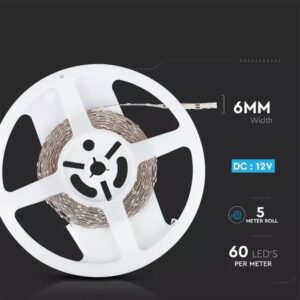 LED Ταινία 5W V-TAC Dimmable σε Σχήμα S 420lm/m Θερμό 3000K 5 Μέτρα – 212559