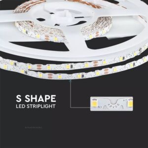 LED Ταινία 5W V-TAC Dimmable σε Σχήμα S 420lm/m Θερμό 3000K 5 Μέτρα – 212559