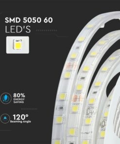 LED Ταινία 9W 24V V-TAC Dimmable 1000lm/m Αδιάβροχη IP65 Ψυχρό 6400K 5 Μέτρα – 2564