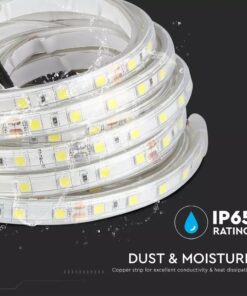 LED Ταινία 9W 24V V-TAC Dimmable 1000lm/m Αδιάβροχη IP65 Ψυχρό 6400K 5 Μέτρα – 2564
