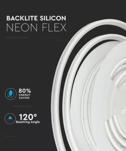 Neon Flex Backlite LED 13W V-TAC 10 Μέτρα IP65 24V Θερμό Λευκό 3000K – 2568