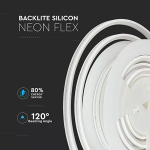 Neon Flex Backlite LED 13W V-TAC 10 Μέτρα IP65 24V Θερμό Λευκό 3000K – 2568