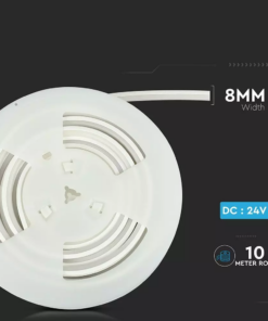 Neon Flex Backlite LED 13W V-TAC 10 Μέτρα IP65 24V Θερμό Λευκό 3000K – 2568