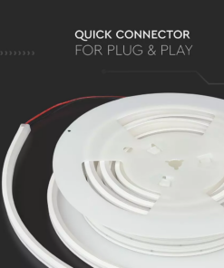 Neon Flex Backlite LED 13W V-TAC 10 Μέτρα IP65 24V Θερμό Λευκό 3000K – 2568