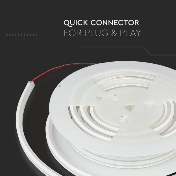 Neon Flex Backlite LED 13W V-TAC 10 Μέτρα IP65 24V Θερμό Λευκό 3000K – 2568