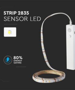 Σετ εύκαμπτης ταινίας LED 1m 2.4W με αισθητήρα κίνησης για Ντουλάπες V-TAC 120° 200lm IP65 Θερμό 3000K – 2573