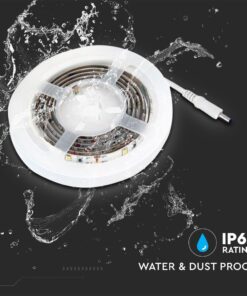 Σετ εύκαμπτης ταινίας LED 1m 2.4W με αισθητήρα κίνησης για Ντουλάπες V-TAC 120° 200lm IP65 Θερμό 3000K – 2573