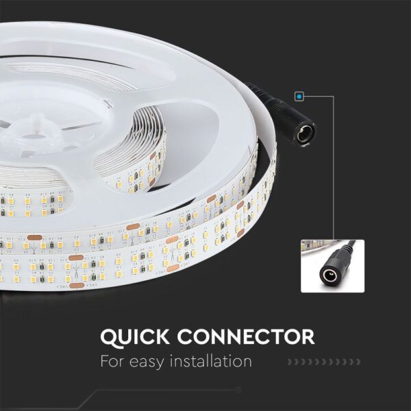 LED Ταινία 30W V-TAC Dimmable 24V 2850lm/m CRI >95 Φυσικό 4000K 5 Μέτρα – 212581