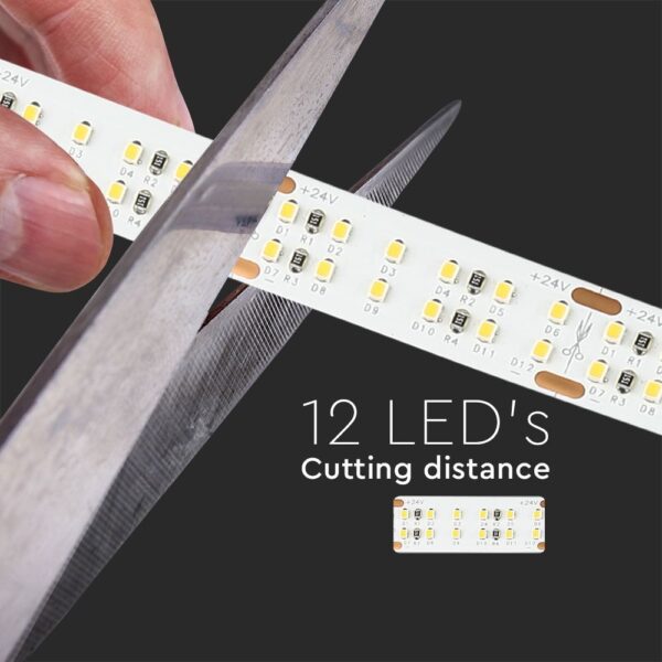 LED Ταινία 30W V-TAC Dimmable 24V 2850lm/m CRI >95 Φυσικό 4000K 5 Μέτρα – 212581