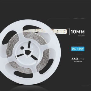 LED Ταινία 30W V-TAC Dimmable 24V 2850lm/m CRI >95 Φυσικό 4000K 5 Μέτρα – 212581