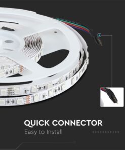 LED Ταινία 9W 24V V-TAC 1000lm/m Πολύχρωμη RGB 5 Μέτρα – 212591