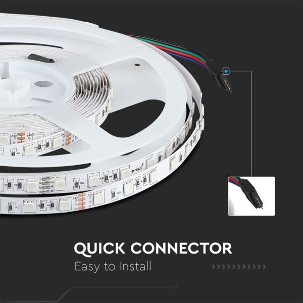 LED Ταινία 9W 24V V-TAC 1000lm/m Πολύχρωμη RGB 5 Μέτρα – 212591