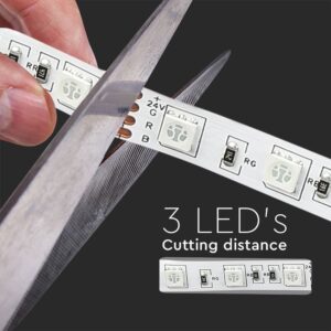 LED Ταινία 9W 24V V-TAC 1000lm/m Πολύχρωμη RGB 5 Μέτρα – 212591