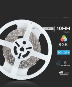 LED Ταινία 9W 24V V-TAC 1000lm/m Πολύχρωμη RGB 5 Μέτρα – 212591
