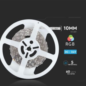 LED Ταινία 9W 24V V-TAC 1000lm/m Πολύχρωμη RGB 5 Μέτρα – 212591