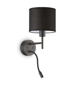 IDEAL LUX Επιτοίχιο Φωτιστικό SET UP 1xE27 Μαύρου Χρώματος – 259826
