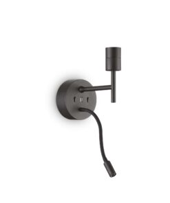 IDEAL LUX Επιτοίχιο Φωτιστικό SET UP 1xE27 Μαύρου Χρώματος – 259826