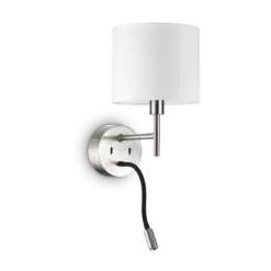 IDEAL LUX Επιτοίχιο Φωτιστικό SET UP 1xE27 Νίκελ Χρώματος – 259833