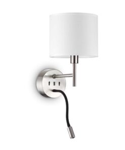 IDEAL LUX Επιτοίχιο Φωτιστικό SET UP 1xE27 Νίκελ Χρώματος – 259833