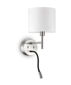 IDEAL LUX Επιτοίχιο Φωτιστικό SET UP 1xE27 Νίκελ Χρώματος – 259833