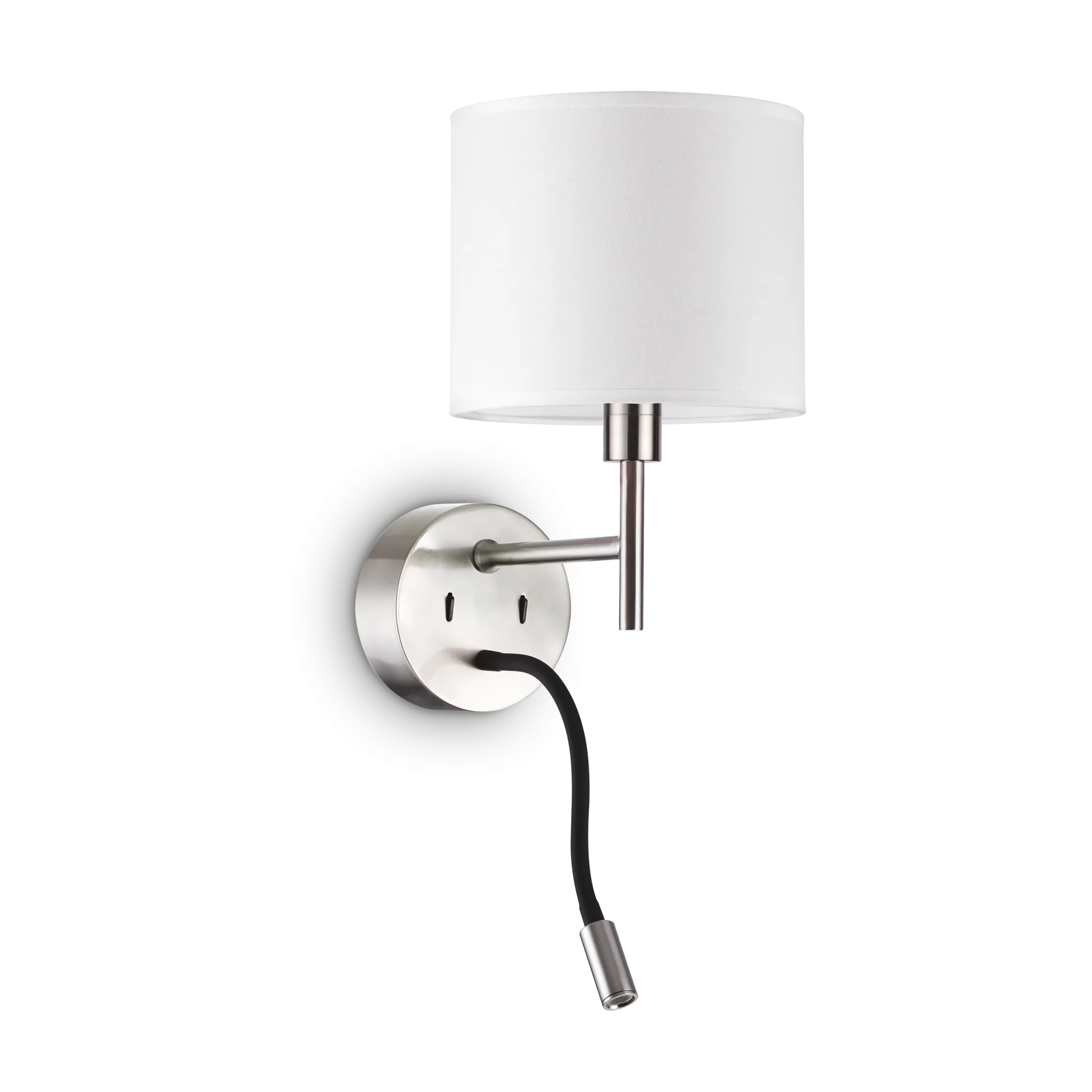 IDEAL LUX Επιτοίχιο Φωτιστικό SET UP 1xE27 Νίκελ Χρώματος – 259833