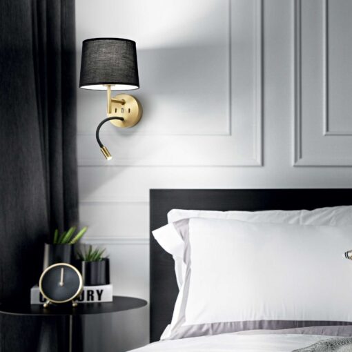 IDEAL LUX Επιτοίχιο Φωτιστικό SET UP 1xE27 Χρυσού Χρώματος – 259857