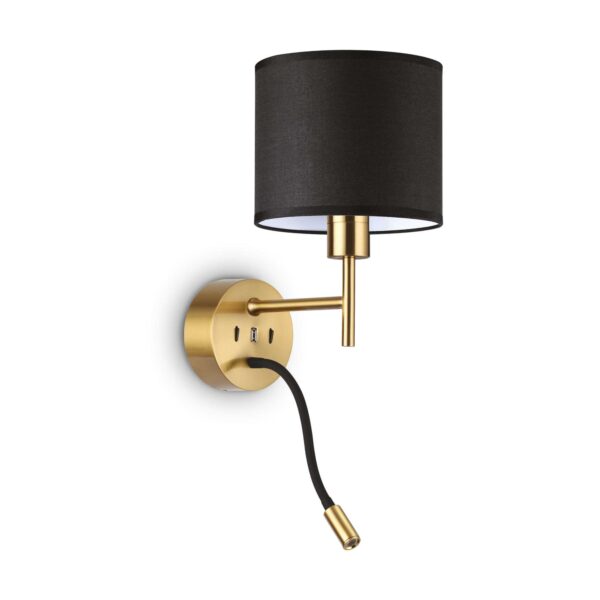 IDEAL LUX Επιτοίχιο Φωτιστικό SET UP 1xE27 Χρυσού Χρώματος – 259857
