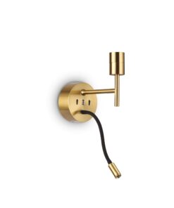 IDEAL LUX Επιτοίχιο Φωτιστικό SET UP 1xE27 Χρυσού Χρώματος – 259857