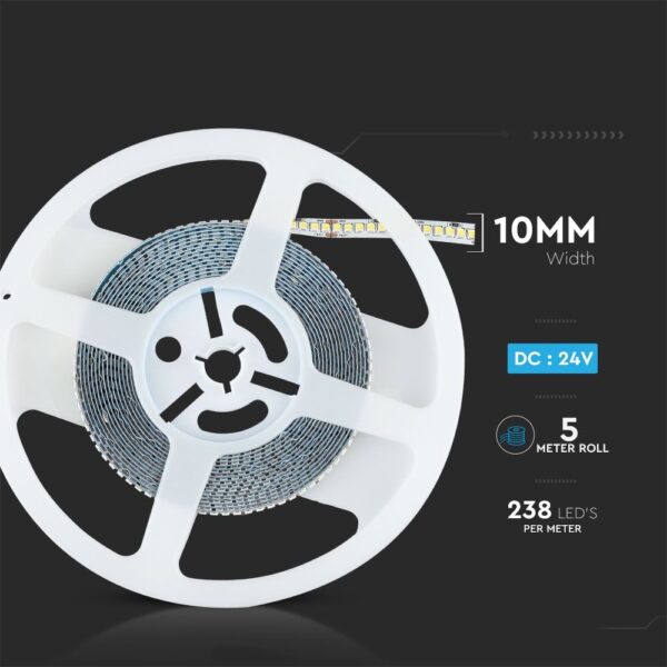 LED Ταινία 18W V-TAC Dimmable 24V 2430lm/m Ψυχρό 6400K 5 Μέτρα – 212601