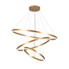InLight Κρεμαστό φωτιστικό LED 100W 3CCT (by switch on base) 6095-A-Golden