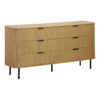 Chest of 6 drawers Scandi pakoworld  in natural color 153x46x81cm 260-000007