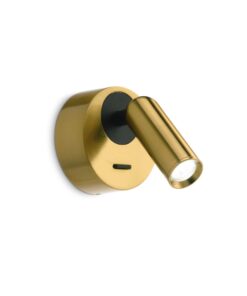 IDEAL LUX Επιτοίχιο Φωτιστικό Ανάγνωσης BEAN LED 3W 3000K Χρυσού Χρώματος – 260624