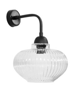 Απλίκα τοίχου μεταλλικό μπράτσο με γυαλί  – 02-0333