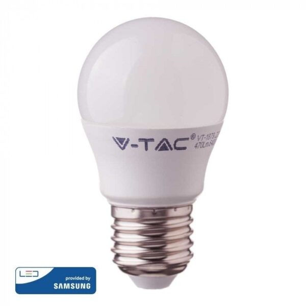 LED Λάμπα E27 G45 4.5W V-TAC Samsung Chip High Lumen Ψυχρό Λευκό 6400K - 263