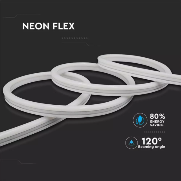LED Neon Flex DC:24V Κίτρινο χρώμα IP68 V-TAC – 2617