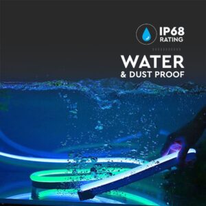 LED Neon Flex 6.5W V-TAC IP68 Dimmable 24V Πράσινο 10 Μέτρα – 2616