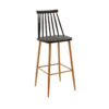 Bar stool Aurora pakoworld PP black-natural 42x49x109åê 262-000018