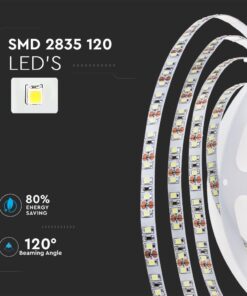 LED Ταινία 7.5W 24V V-TAC 750lm/m Ψυχρό 6400K 10 Μέτρα – 212624