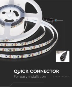 LED Ταινία 8W 24V V-TAC 750lm/m Θερμό 3000K 10 Μέτρα – 212622